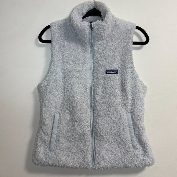 Women's Patagonia Los Gatos Deep Pile Grey Fleece Vest Size Medium - Picture 5 of 6